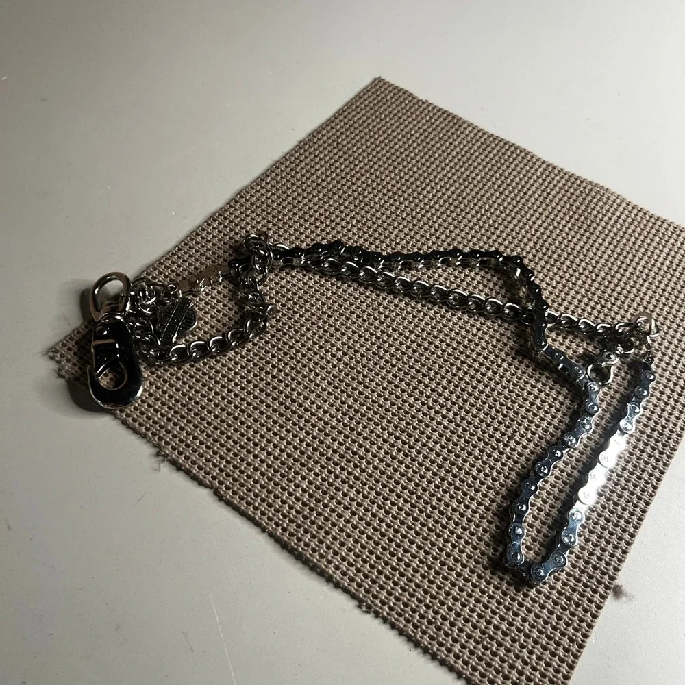 Harley-Davidson Biker Wallet Chain Silver Tone Bike Link Bar & Shield Charm